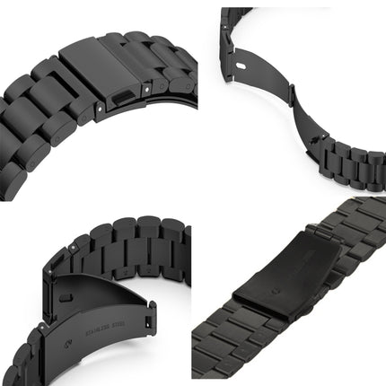 Fold Buckle 3 Beads Stainless Steel Watch Band For Apple Watch Ultra 49mm&Watch Ultra 2 49mm / Series 9&8&7 45mm / SE 3&SE 2&6&SE&5&4 44mm / 3&2&1 42mm(Grey)-garmade.com