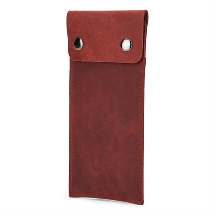 CONTACTS FAMILY CF1110 Universal Crazy Horse Leather Watch Protective Case Storage Bag for Apple Watch (Wine Red)-garmade.com