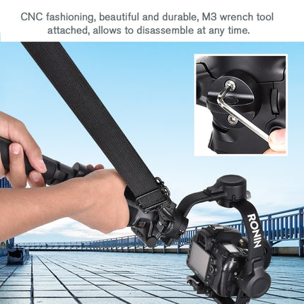 STARTRC Thickening Stress Relieving Neck Strap Lanyard Hang Rope Buckle for DJI RONIN RS-2 / RONIN RS-C2(Black)-garmade.com