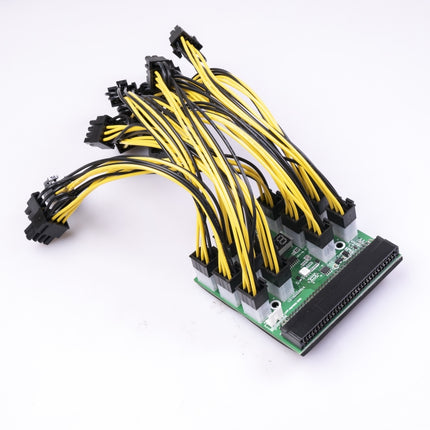 For HP 750W/1200W Server PSU Server Power Conversion 12-port 6-pin CHIPAL Power Module Branch Board with BTC Power Cord-garmade.com