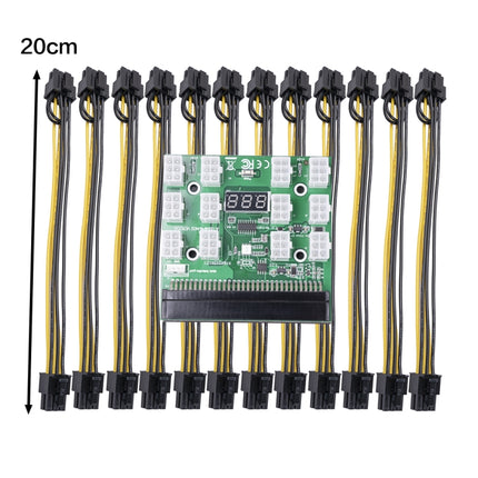 For HP 750W/1200W Server PSU Server Power Conversion 12-port 6-pin CHIPAL Power Module Branch Board with BTC Power Cord-garmade.com