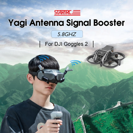 For DJI Avata Goggles 2 STARTRC 5.8GHz Yagi Antenna Signal Booster(Grey)-garmade.com
