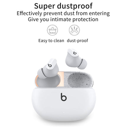 For Beats Studio Buds Wireless Bluetooth Earphone Magic Sound Metal Protective Sticker(Black)-garmade.com