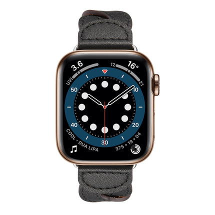 Weave Watch Band For Apple Watch Series 9&8&7 41mm / SE 3&SE 2&6&SE&5&4 40mm / 3&2&1 38mm(Black)-garmade.com
