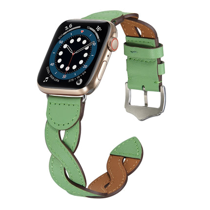 Weave Watch Band For Apple Watch Ultra 49mm&Watch Ultra 2 49mm / Series 9&8&7 45mm / SE 3&SE 2&6&SE&5&4 44mm / 3&2&1 42mm(Green)-garmade.com