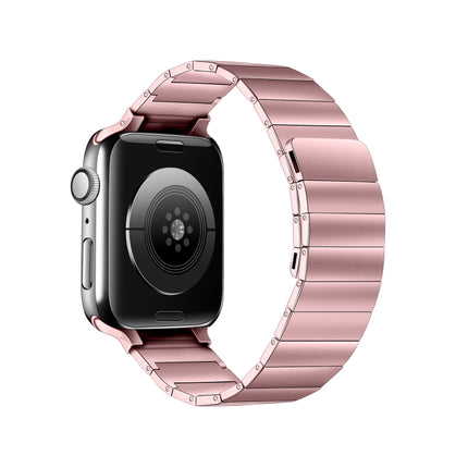 Magnetic Steel Watch Band For Apple Watch Series 9&8&7 41mm / SE 3&SE 2&6&SE&5&4 40mm / 3&2&1 38mm(Rose Pink)-garmade.com