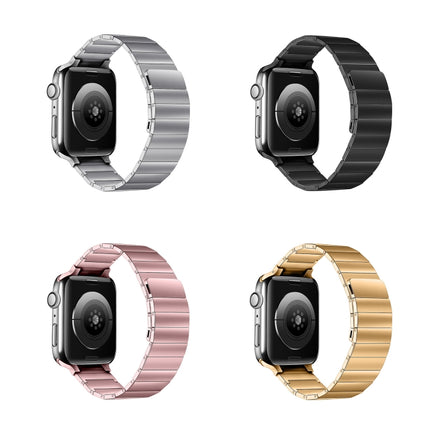 Magnetic Steel Watch Band For Apple Watch Series 9&8&7 41mm / SE 3&SE 2&6&SE&5&4 40mm / 3&2&1 38mm(Rose Pink)-garmade.com