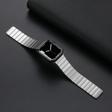 Magnetic Steel Watch Band For Apple Watch Series 9&8&7 41mm / SE 3&SE 2&6&SE&5&4 40mm / 3&2&1 38mm(Silver)-garmade.com