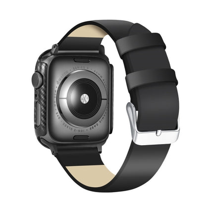 PC Carbon Fiber Frame Watch Case For Apple Watch Series 9 / 8 / 7 45mm(Black)-garmade.com
