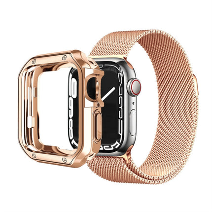 TPU Frame Watch Case For Apple Watch Series 3 & 2 & 1 38mm(Rose Gold)-garmade.com