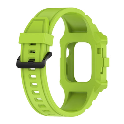 Integrated Silicone Watch Band For Apple Watch Series 8&7 45mm / SE 2&6&SE&5&4 44mm / 3&2&1 42mm(Lime Green)-garmade.com