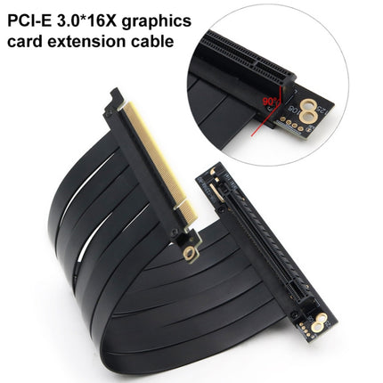 PCI-E 3.0 16X 90 Degree Graphics Card Extension Cable, Length:35cm-garmade.com