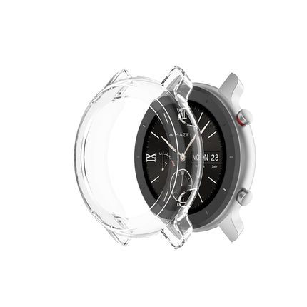 For Huami Amazfit GTR 47mm TPU Half Case Watch Case(Transparent White)-garmade.com
