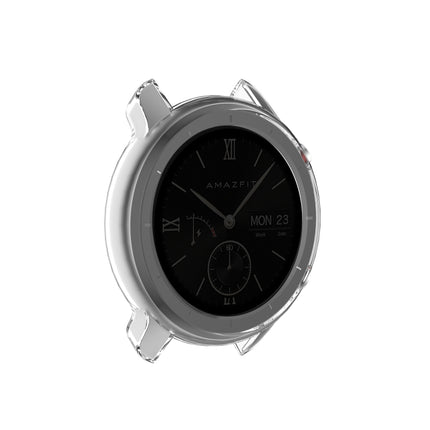 For Huami Amazfit GTR 47mm TPU Half Case Watch Case(Transparent White)-garmade.com