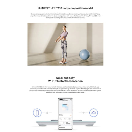 Original Huawei Intelligent Body Fat Scale 3 Pro, Support Wifi & Bluetooth Connection-garmade.com