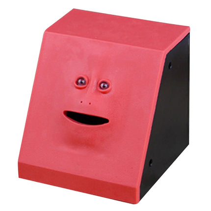 Face Bank Automatic Money Eating Box Coin Saving Box(Red)-garmade.com