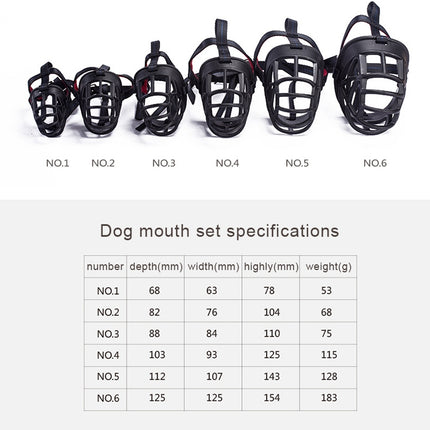Dog Muzzle Prevent Biting Chewing and Barking Allows Drinking and Panting, Size: 12.5*12.5*15.4cm(Black)-garmade.com