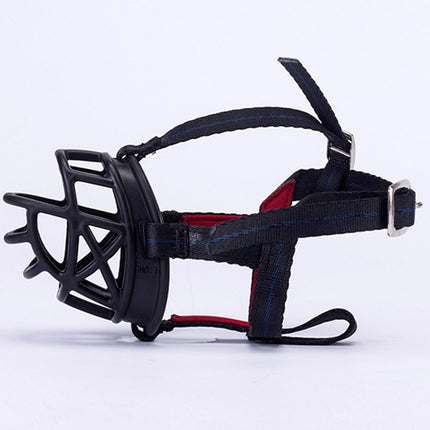 Dog Muzzle Prevent Biting Chewing and Barking Allows Drinking and Panting, Size: 8.8*8.4*11cm(Black)-garmade.com