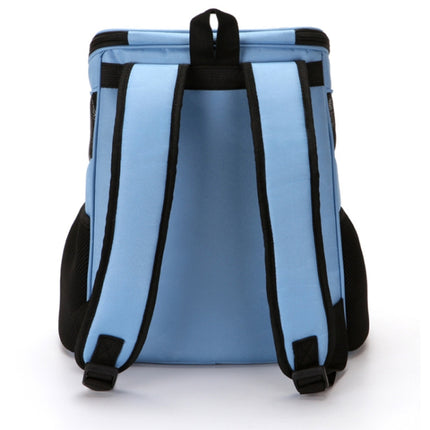Portable Folding Nylon Breathable Pet Carrier Backpack, Size: 33 x 30 x 24cm (Blue)-garmade.com