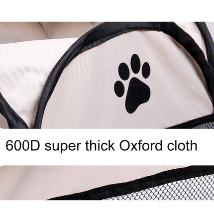 Fashion Oxford Cloth Waterproof Dog Tent Foldable Octagonal Outdoor Pet Fence, M, Size: 91 x 91 x 58cm(Yellow)-garmade.com