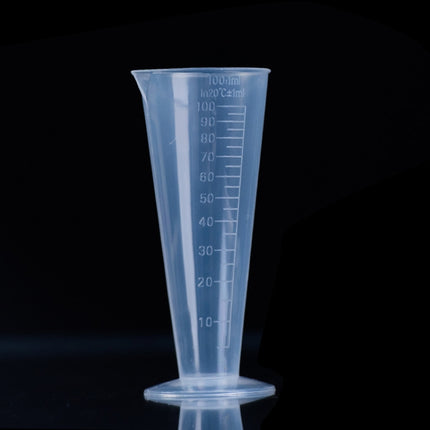 10 PCS 100ml Food Grade PP Plastic Flask Digital Cone Measuring Cup Cylinder Scale Measure Glass Lab Laboratory Tools(Transparent)-garmade.com