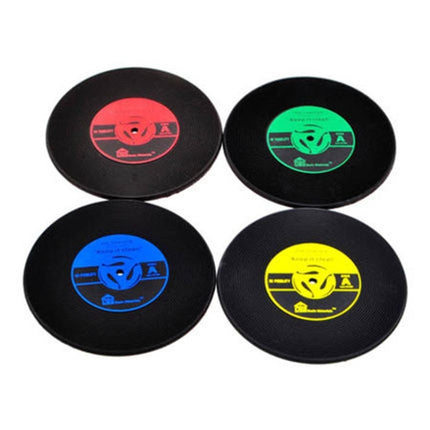 4 PCS Retro Black Vinyl CD Record Drink Coasters Home Table Cup Mat Decor Coffee Drink Placemat Tableware Spinning, Diameter: 10cm, Random Color Delivery-garmade.com