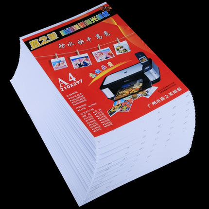 50 Sheets 8.3 x 11.7 inch A4 Waterproof Glossy Photo Paper for Inkjet Printers-garmade.com