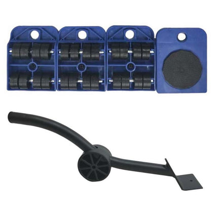 A3 Steel / Plastic Crowbar Plastic Mover Thick Weight Moving Tool Convenient And Practical Combination(Blue)-garmade.com