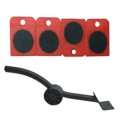 A3 Steel / Plastic Crowbar Plastic Mover Thick Weight Moving Tool Convenient And Practical Combination(Red)-garmade.com