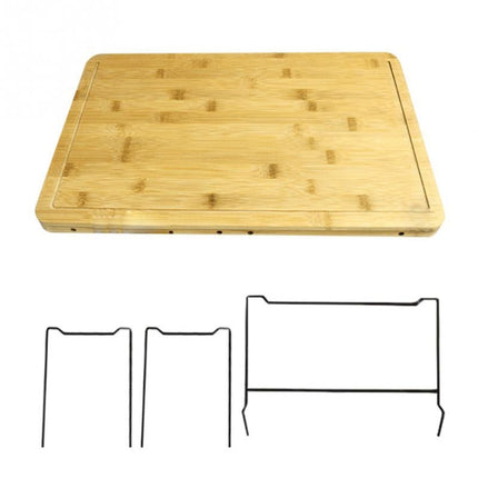 Multifunctional Cutting Board With Flat Bracket + Cutting Board + 2 Steel 2 Plastic Box-garmade.com