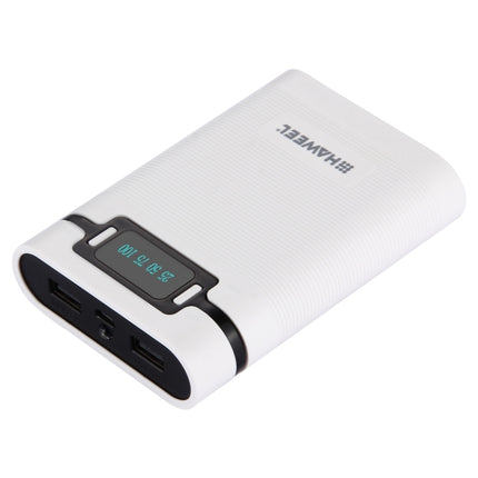 [US Warehouse] HAWEEL DIY 4 x 18650 Battery (Not Included) 10000mAh Power Bank Shell Box with 2 x USB Output & Display for iPhone, Galaxy, Sony, HTC, Google, Huawei, Xiaomi, Lenovo and other Smartphones-garmade.com