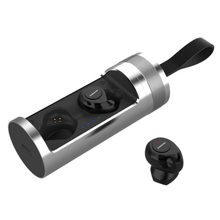 SARDiNE F8 TWS Bluetooth V5.0 Wireless Stereo Earphones with Charging Box(Silver)-garmade.com