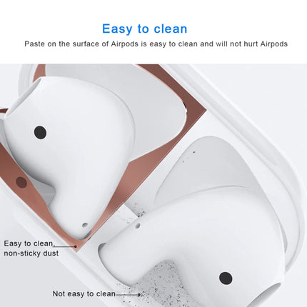 Cat Claw Pattern Metal Dustproof Protective Sticker for Apple AirPods 1/2(Silver)-garmade.com