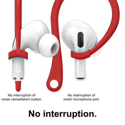 For AirPods 1 / 2 / Pro Anti-lost Silicone Earphone Ear-hook(Red)-garmade.com