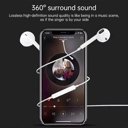 8 Pin Plug Wired Earphone, Support Calls and Music, Cable Lengrh: 1.2m-garmade.com