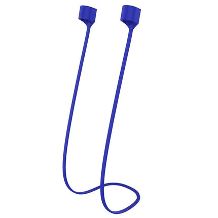 Wireless Bluetooth Headset Anti-lost Rope Magnetic Silicone Lanyard for Apple AirPods 1 / 2(Blue)-garmade.com