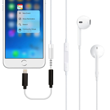 8 Pin to 3.5mm Audio Adapter, Length: About 12cm, Support iOS 13.1 or Above(White)-garmade.com