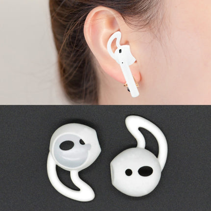 2pcs Wireless Bluetooth Earphone Silicone Ear Caps Earpads for Apple AirPods(White)-garmade.com