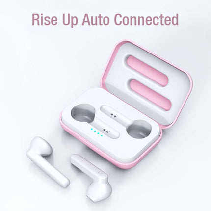 X26 TWS Bluetooth 5.0 Wireless Touch Bluetooth Earphone with Magnetic Attraction Charging Box, Support Voice Assistant & Call(Pink)-garmade.com