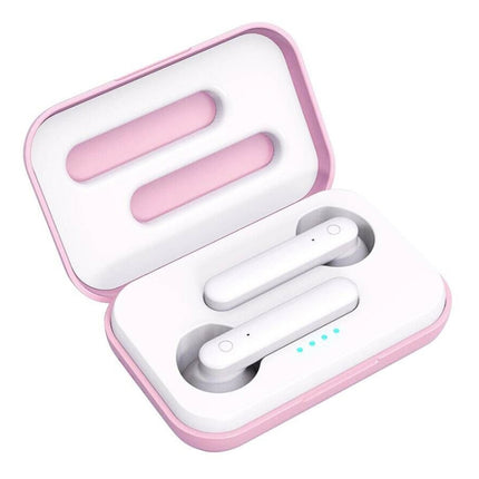X26 TWS Bluetooth 5.0 Wireless Touch Bluetooth Earphone with Magnetic Attraction Charging Box, Support Voice Assistant & Call(Pink)-garmade.com
