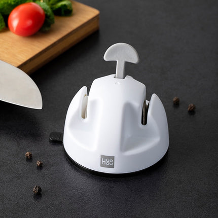 Original Xiaomi Youpin Huohou Kitchen Mini Double Wheel Knife Sharpener (White)-garmade.com