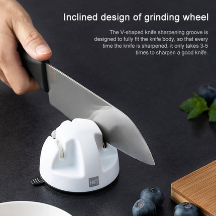 Original Xiaomi Youpin Huohou Kitchen Mini Double Wheel Knife Sharpener (White)-garmade.com
