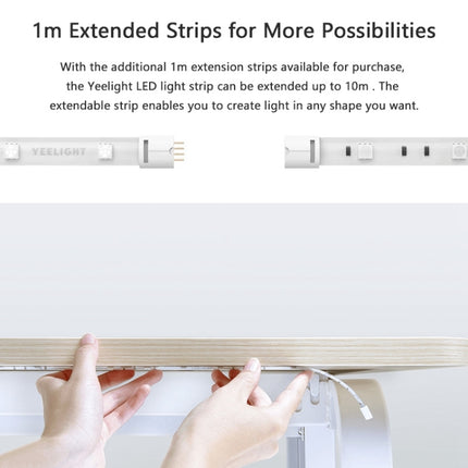 Original Xiaomi Mi Yeelight Smart WiFi APP Remote Control Extension LED Strip Light, Length: 1m-garmade.com