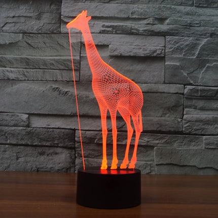 Giraffe Style 3D Touch Switch Control LED Light , 7 Color Discoloration Creative Visual Stereo Lamp Desk Lamp Night Light-garmade.com