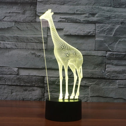 Giraffe Style 3D Touch Switch Control LED Light , 7 Color Discoloration Creative Visual Stereo Lamp Desk Lamp Night Light-garmade.com