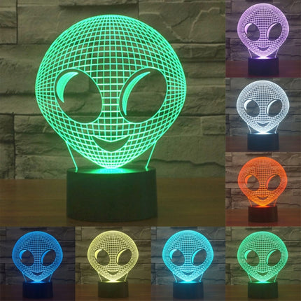 Alien Style 3D Touch Switch Control LED Light , 7 Color Discoloration Creative Visual Stereo Lamp Desk Lamp Night Light-garmade.com