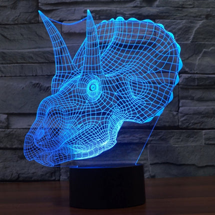 Dinosaur Style 3D Touch Switch Control LED Light , 7 Color Discoloration Creative Visual Stereo Lamp Desk Lamp Night Light-garmade.com