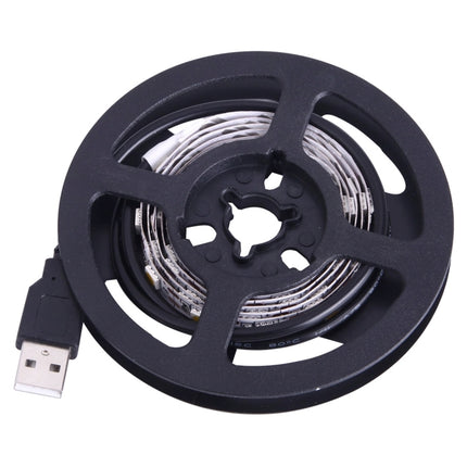 1m USB TV Rope Light, 14.4W 60 LEDs SMD 5050 Bare Board with 50cm USB Interface Cable, DC 5V(Warm White)-garmade.com