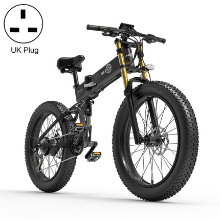 [UK Warehouse] BEZIOR X PLUS 1500W 48V / 17.5AH Foldable Electric Bicycle with LCD Display & 26 inch Tires, UK Plug(Black Grey)-garmade.com