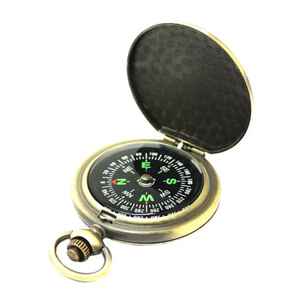 Nisa J35A Vintage Metal Flip Pocket Watch Compass-garmade.com